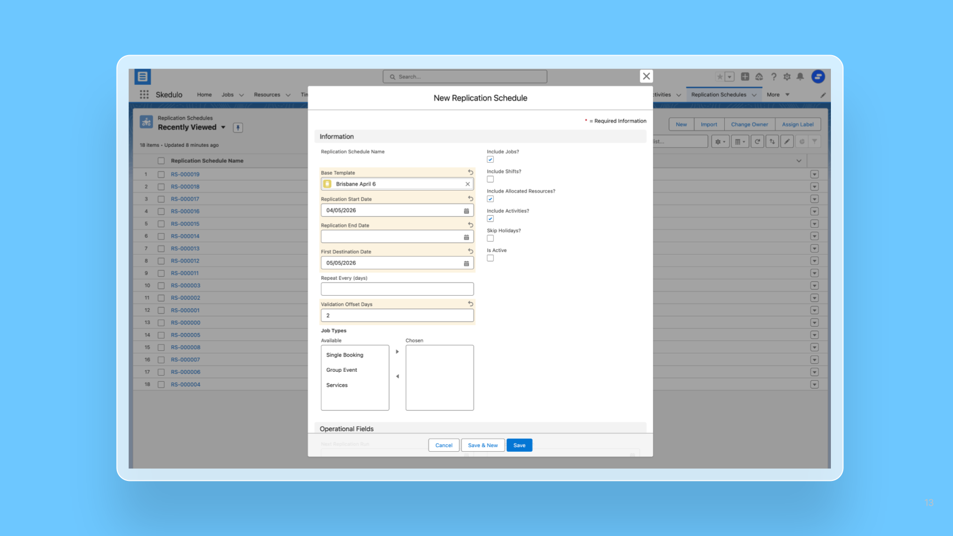Scheduled Replication
